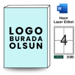 Özelleştirilebilir HB-1004 99,1 x 139 mm A4 Baskılı Laser Etiket