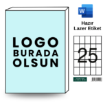 Özelleştirilebilir HB-1059 42 x 59,69 mm A4 Baskılı Laser Etiket