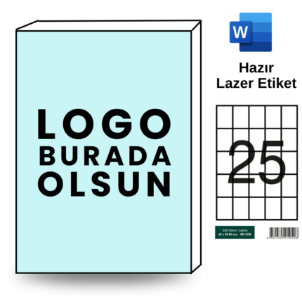 Özelleştirilebilir HB-1059 42 x 59,69 mm A4 Baskılı Laser Etiket