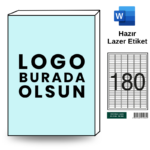 Özelleştirilebilir HB-1060 30 x 9 mm A4 Baskılı Laser Etiket