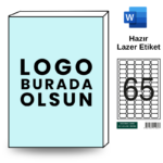 Özelleştirilebilir HB-1065 38,1 x 21,2 mm A4 Baskılı Laser Etiket