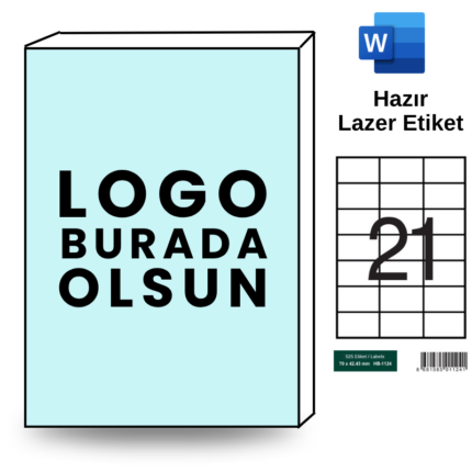 Özelleştirilebilir HB-1124 70 x 42,43 mm A4 Baskılı Laser Etiket