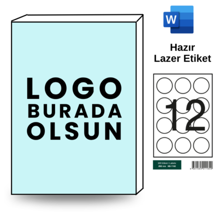 Özelleştirilebilir HB-1160 60 x 60 mm A4 Baskılı Laser Etiket