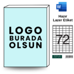Özelleştirilebilir HB-1172 35 x 23 mm A4 Baskılı Laser Etiket