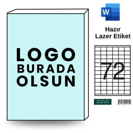 Özelleştirilebilir HB-1172 35 x 23 mm A4 Baskılı Laser Etiket