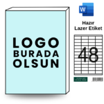 Özelleştirilebilir HB-1248 52,5 x 23 mm A4 Baskılı Laser Etiket