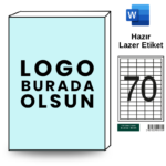 Özelleştirilebilir HB-1270 40 x 20 mm A4 Baskılı Laser Etiket