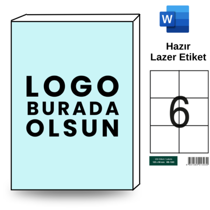 Özelleştirilebilir HB-1303 105 x 99 mm A4 Baskılı Laser Etiket