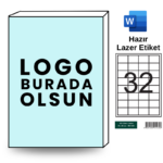 Özelleştirilebilir HB-1435 50 x 35 mm A4 Baskılı Laser Etiket