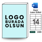 Özelleştirilebilir HB-1614 105 x 40 mm A4 Baskılı Laser Etiket