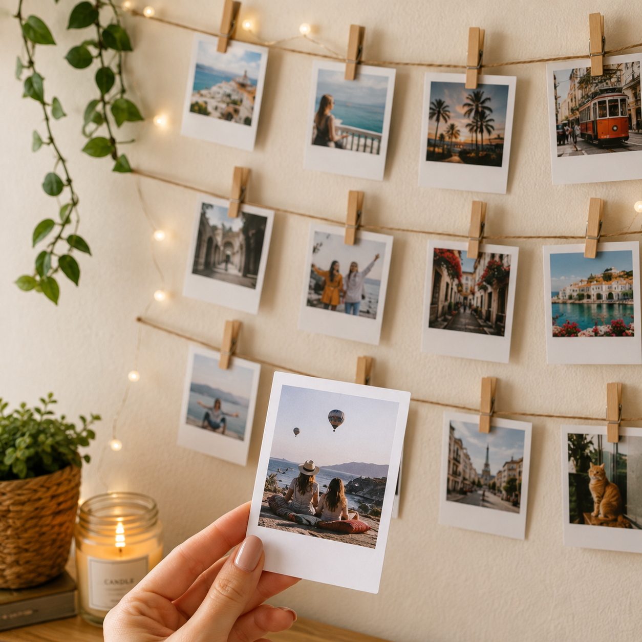 Pola 9×11 cm Mat Retro Polaroid Fotoğraf Kartı2 Kişiye Özel 10 Adet Pola Kart Fotoğraf Baskısı 9x11 cm | Retro Polaroid Anı Kartı - Görsel 1
