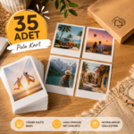 Kişiye Özel 35 Adet Pola Kart Fotoğraf Baskısı 9x11 cm | Retro Polaroid Anı Kartı
