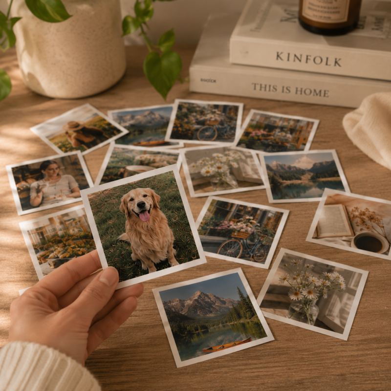 10x10 kare kart fotoğraf baskı